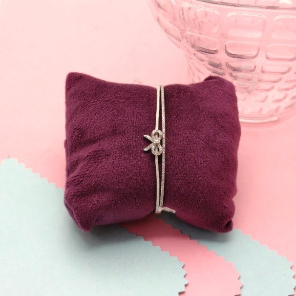 Silver Sparkling Bow Cuff Bracelet