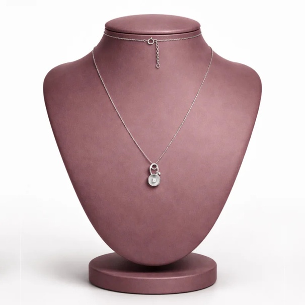 Adjustable Blue Crystal Clover Pendant Necklace for Women