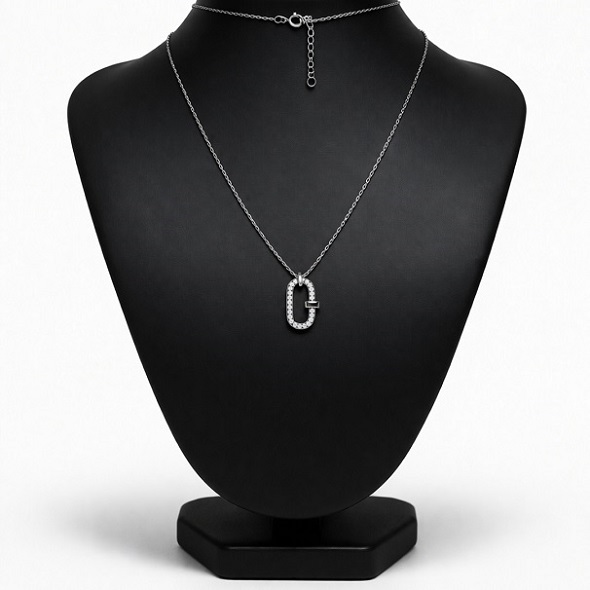 Adjustable Blue Crystal Pendant Necklace For Women