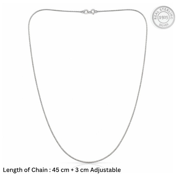 Classic Silver Snake Chain – 92.5 Sterling Silver Minimalist High-Polish Round Link Necklace