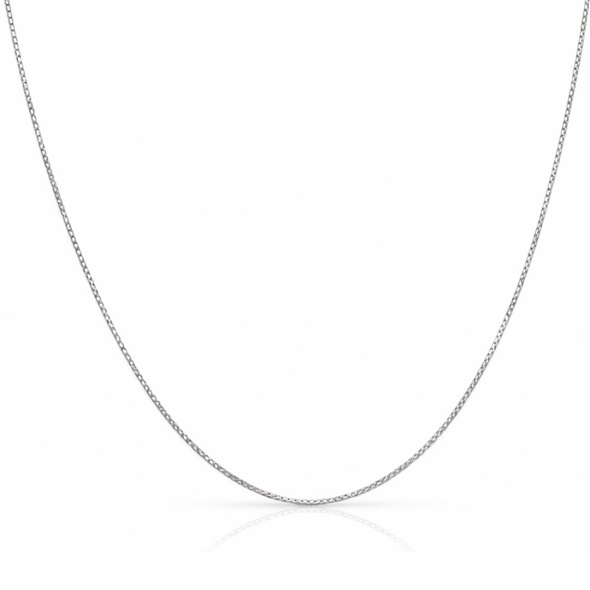 Essential Silver Box Chain – 92.5 Sterling Silver Minimalist Fine Link Necklace