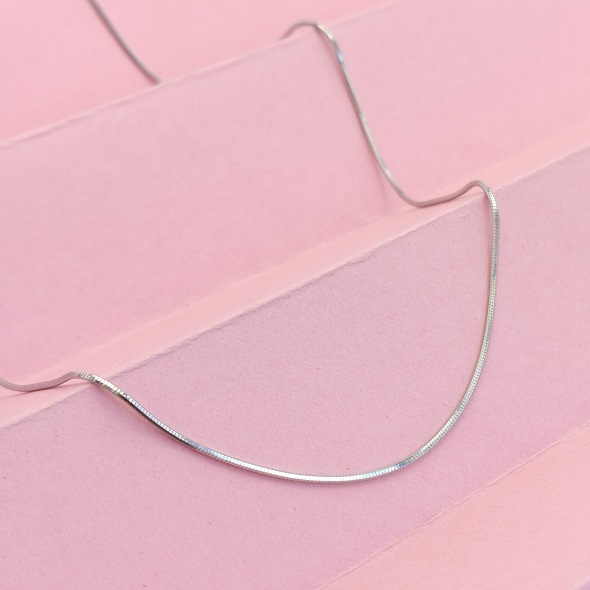 Essential Silver Snake Chain – 92.5 Sterling Silver Minimalist High-Polish Fluid Link Necklace