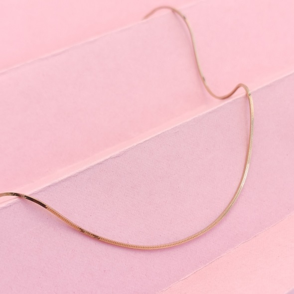 Gold Sleek Snake Chain – Gold Plated 92.5 Sterling Silver Minimalist Fluid Link Necklace