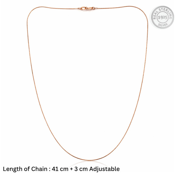 Rose Gold Essential Box Chain – Rose Gold Plated 92.5 Sterling Silver Minimalist Fine Link Necklace