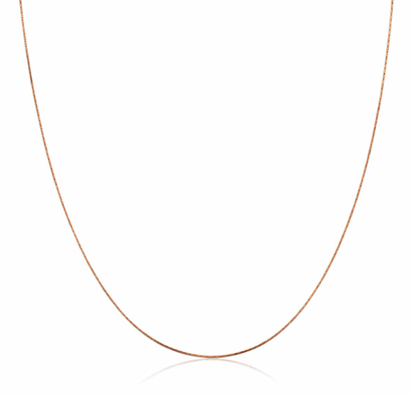 Rose Gold Essential Box Chain – Rose Gold Plated 92.5 Sterling Silver Minimalist Fine Link Necklace