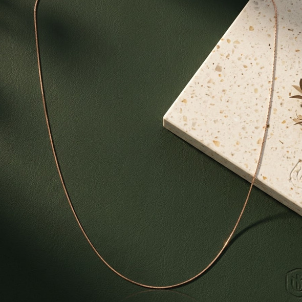 Rose Gold Essential Box Chain – Rose Gold Plated 92.5 Sterling Silver Minimalist Fine Link Necklace