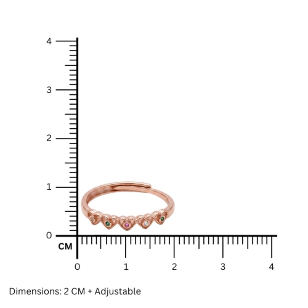 Alegant Rosegold Ruby cz 925 Silver Ring