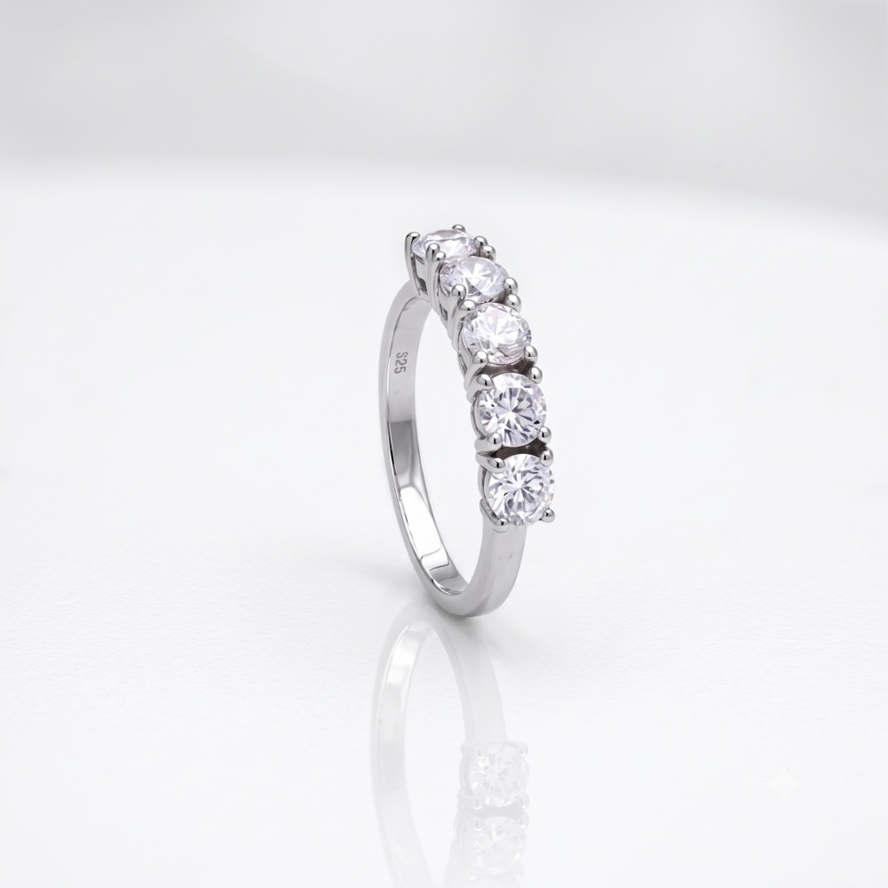 CZ Eternity 925 Silver Ring