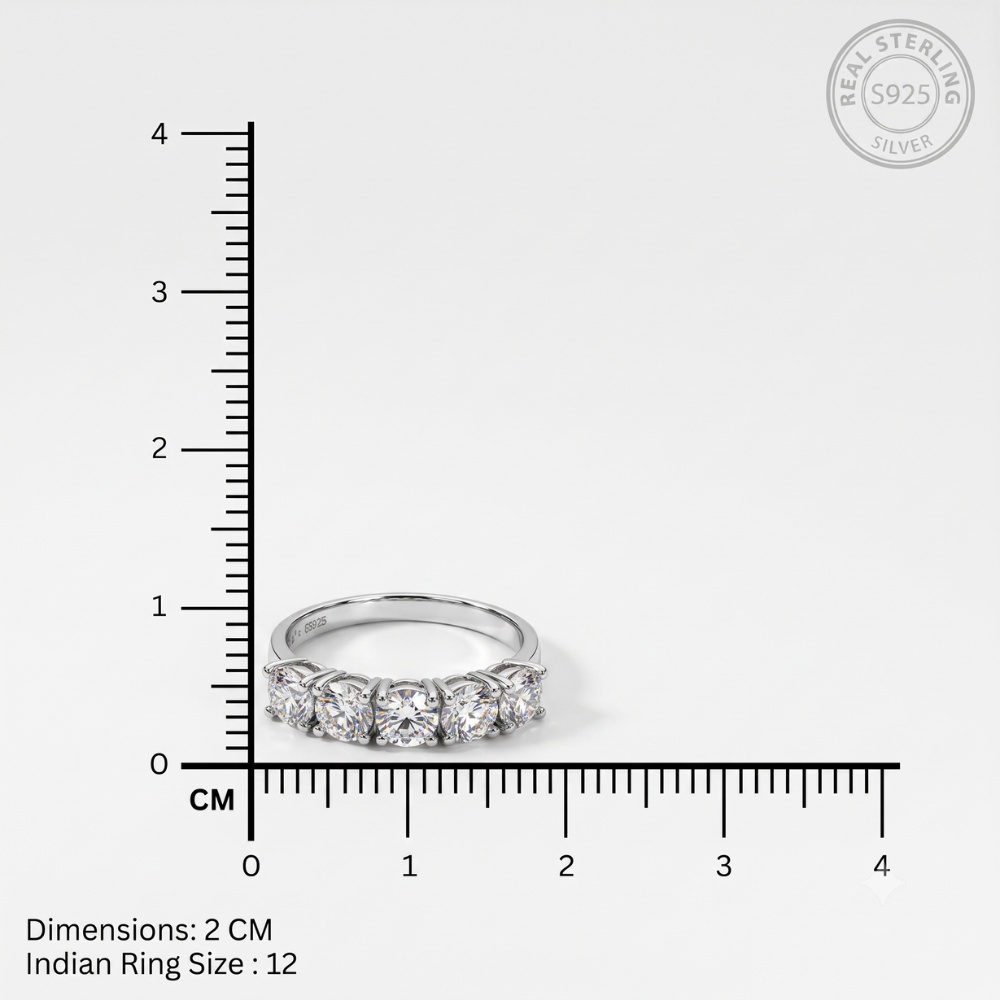 CZ Eternity 925 Silver Ring