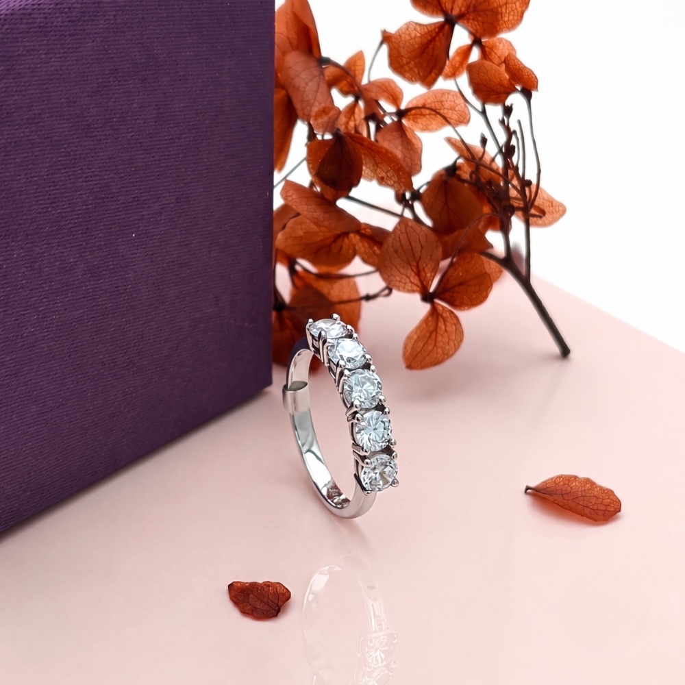 CZ Eternity 925 Silver Ring