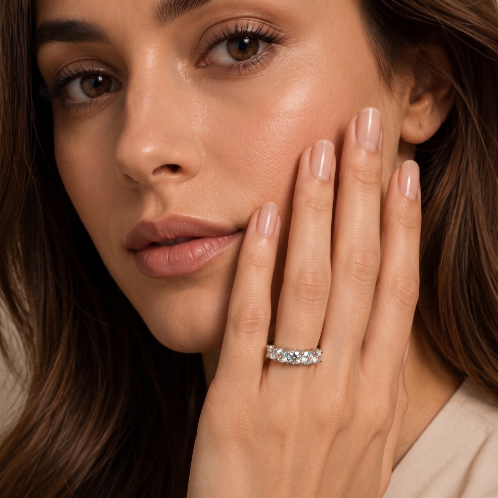 CZ Eternity 925 Silver Ring