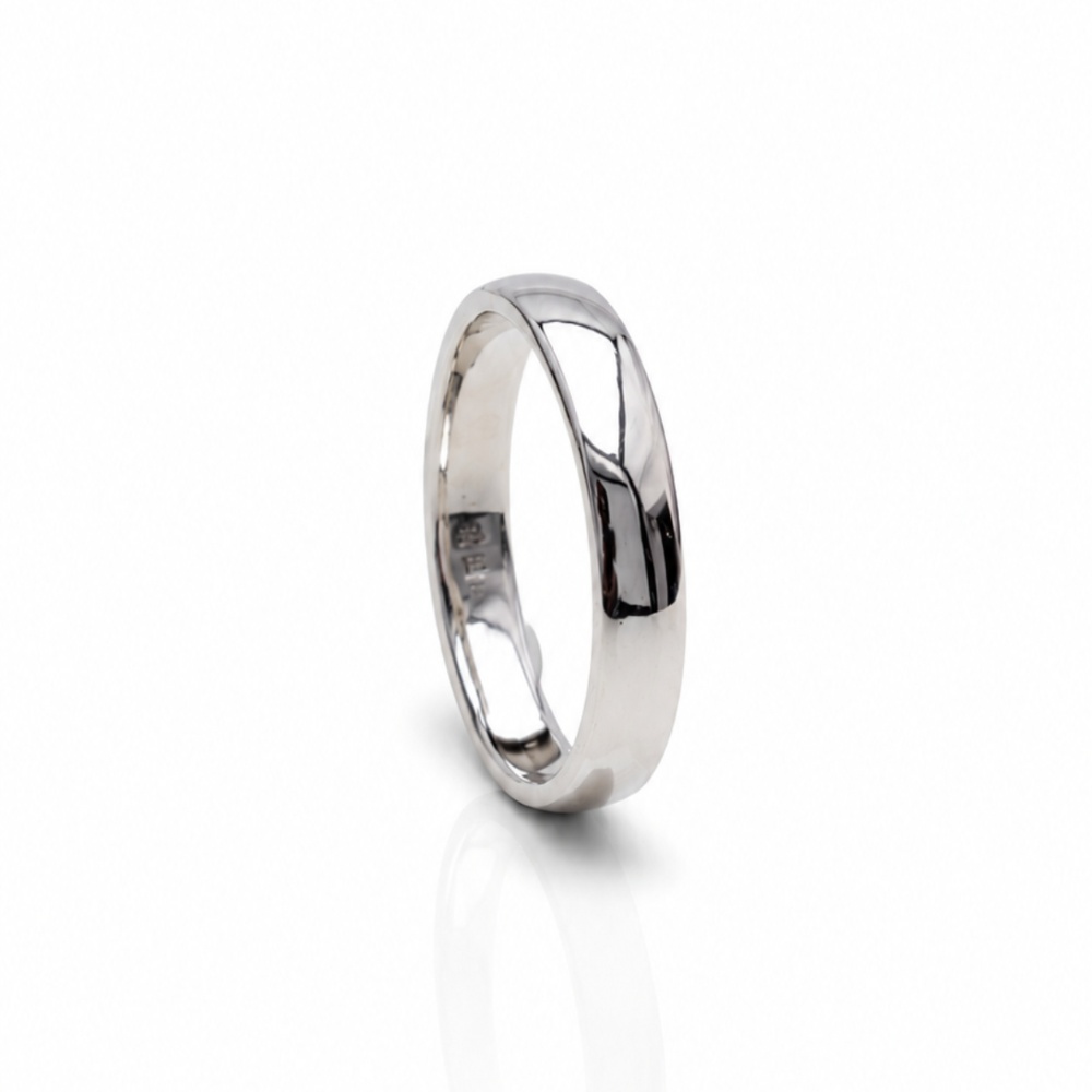 Classic High Polish Band 925 Silver Ring