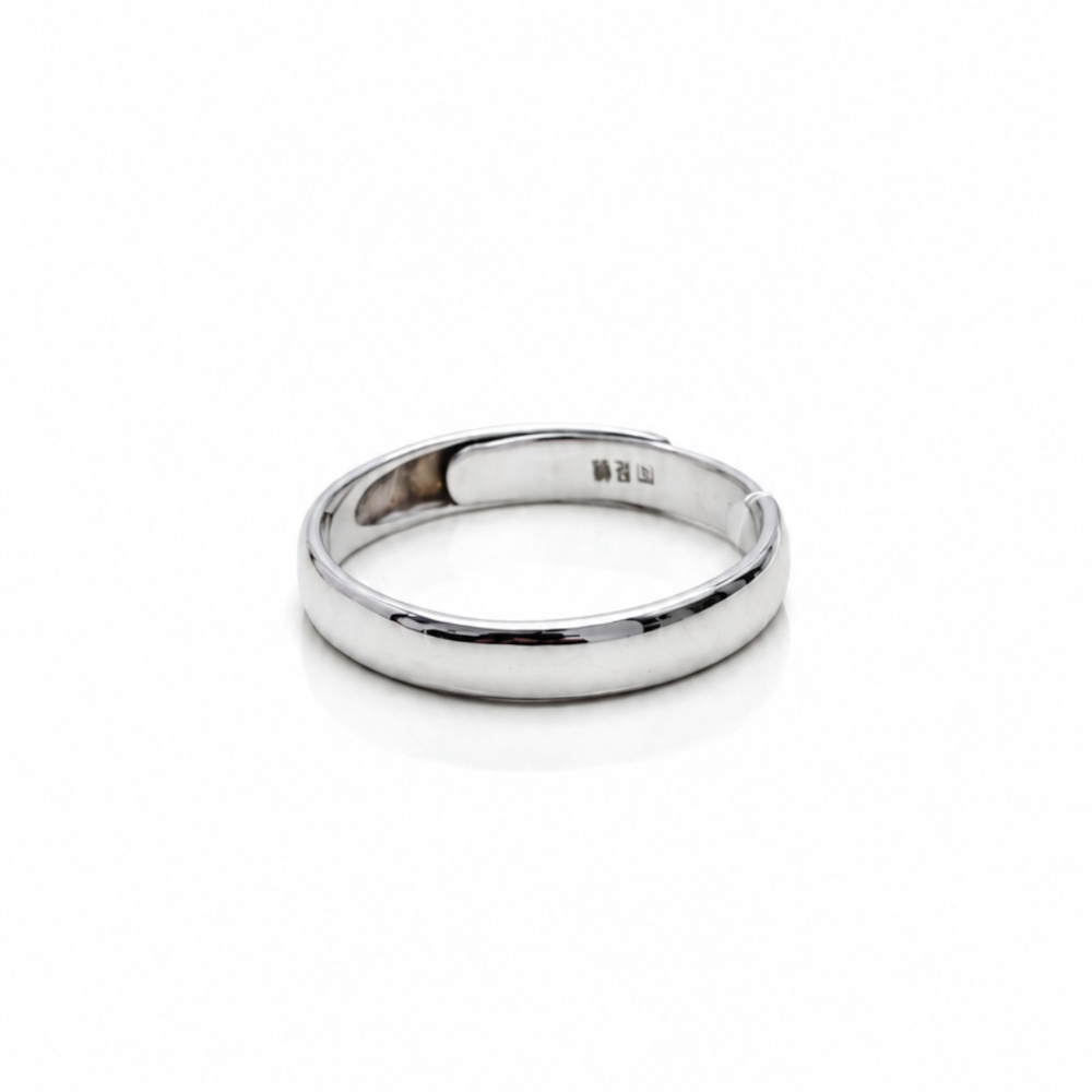Classic High Polish Band 925 Silver Ring
