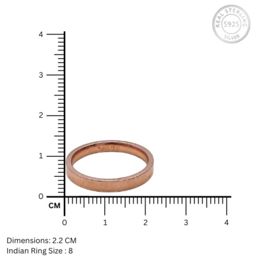 Classic Rosegold 925 Silver Band
