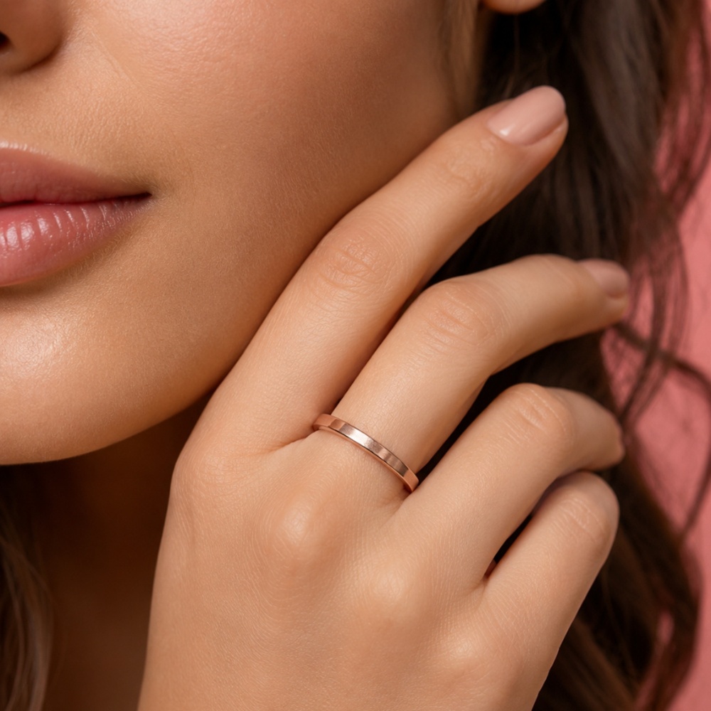 Classic Rosegold 925 Silver Band