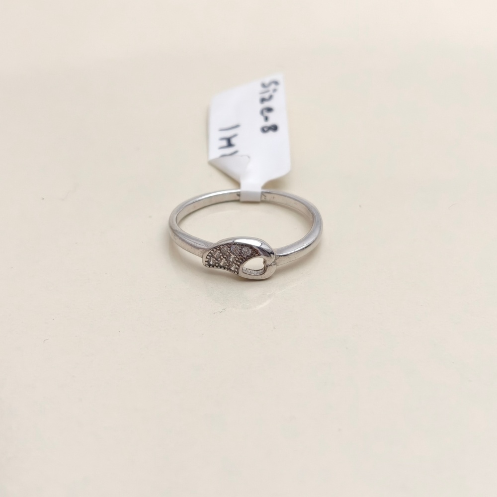 Halo Heart CZ Ring 925 Silver