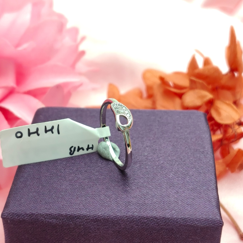 Halo Heart CZ Ring 925 Silver