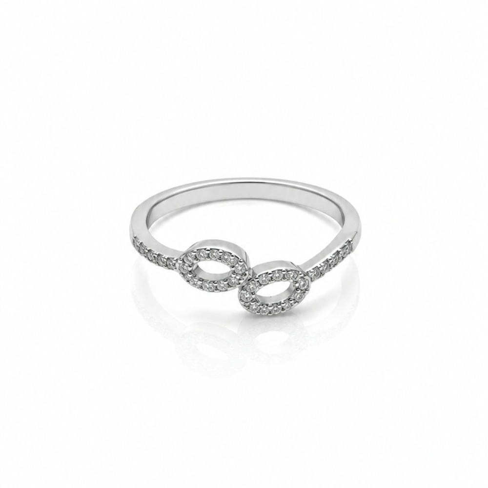 Infinity Sparkle Twist 925 Silver Ring