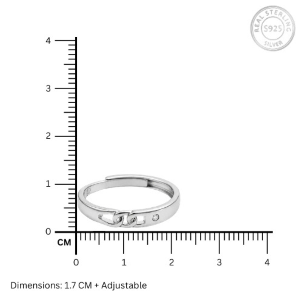 Link Twist Ring 925 Silver
