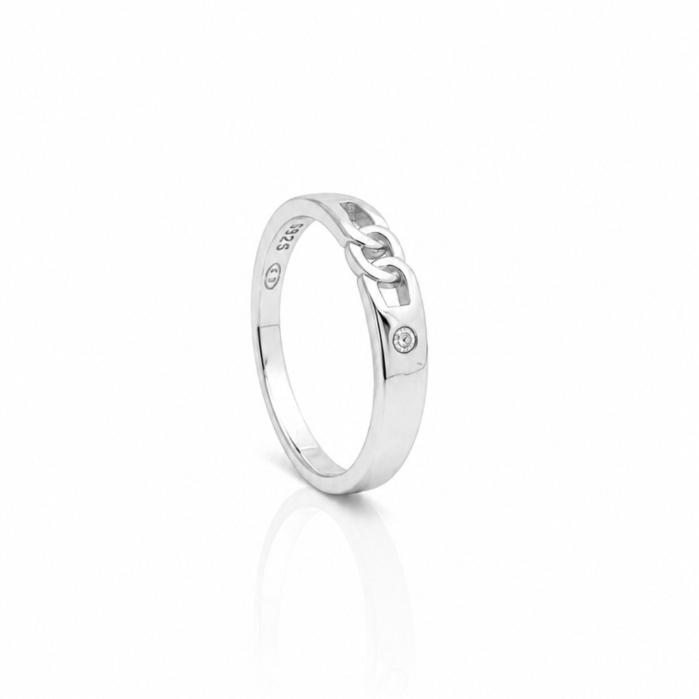 Link Twist Ring 925 Silver