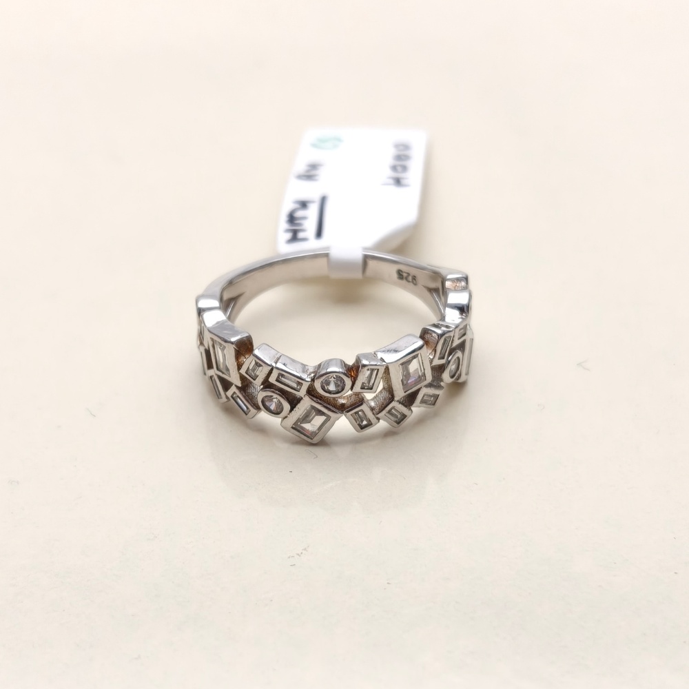 925 Silver Geomatric Link Ring