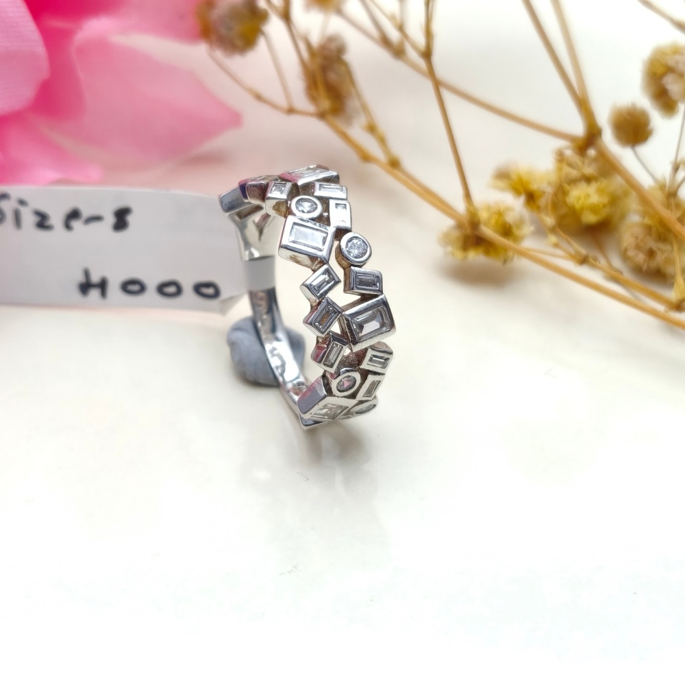925 Silver Geomatric Link Ring