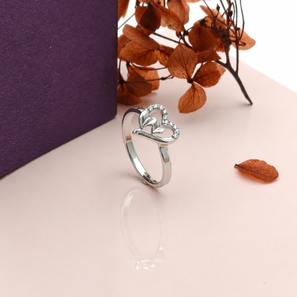 Open Heart 925 Silver Ring
