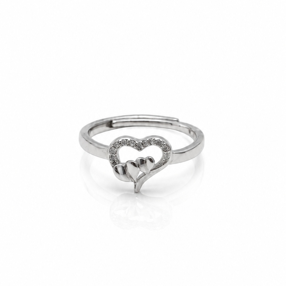 Open Heart 925 Silver Ring