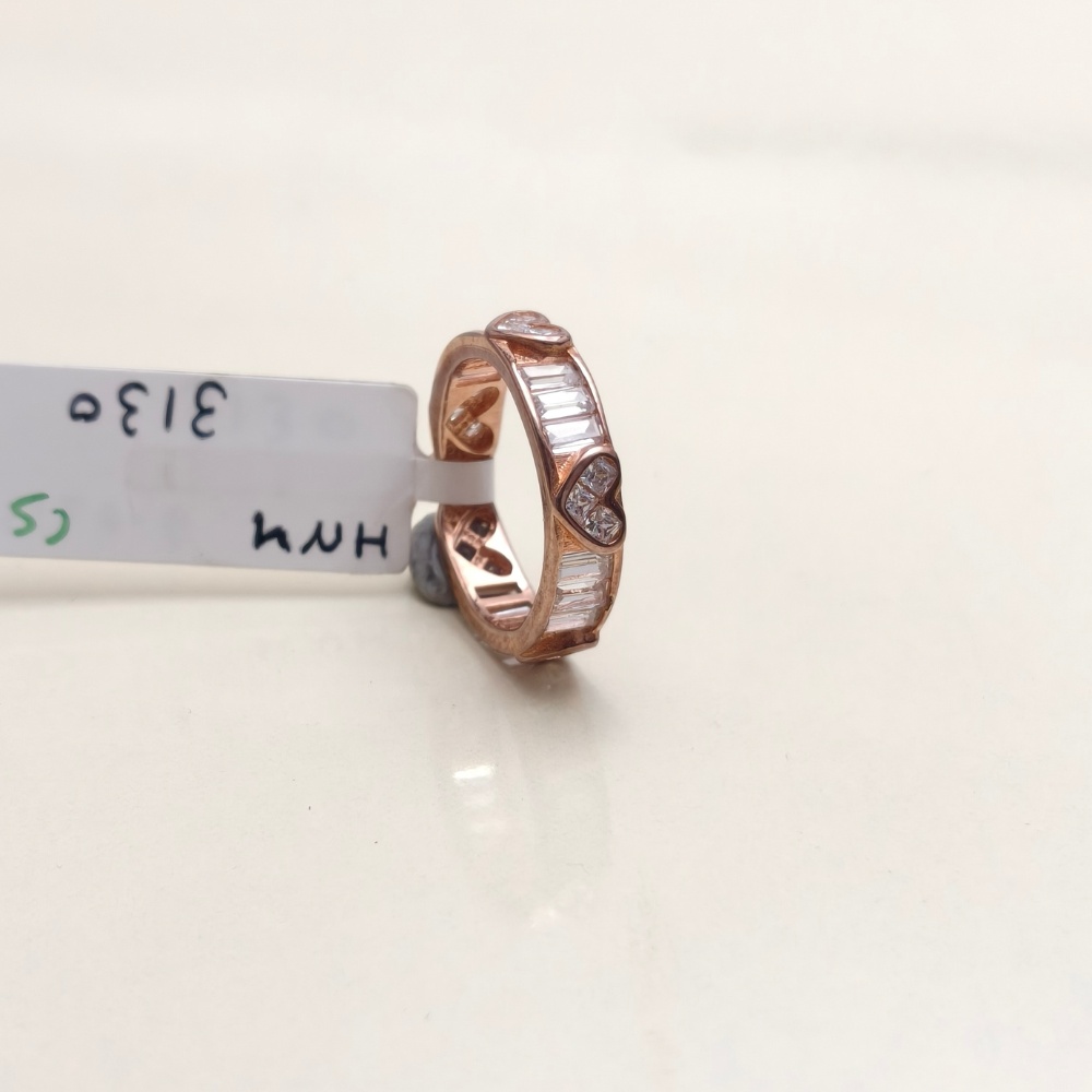 Rosegold Heart 925 Silver Band