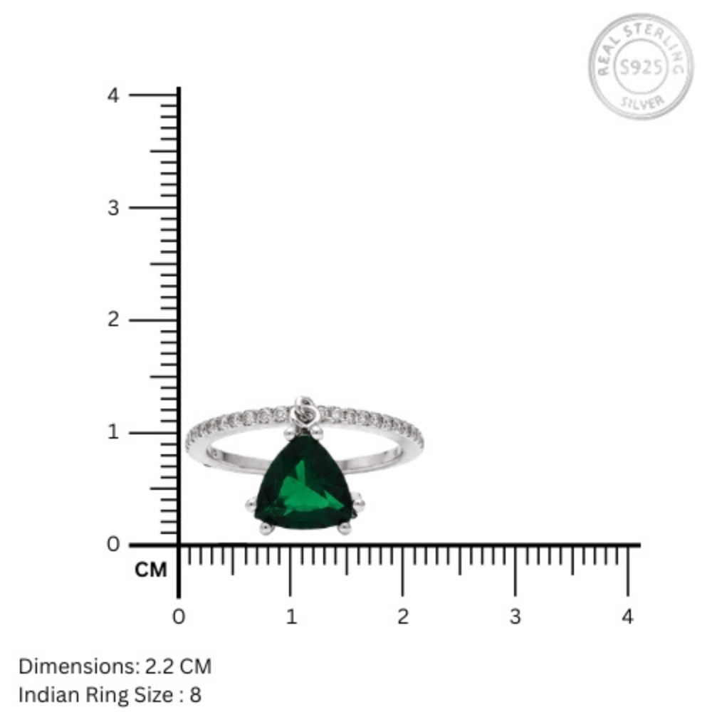 Royal Emerald 925 Silver Ring