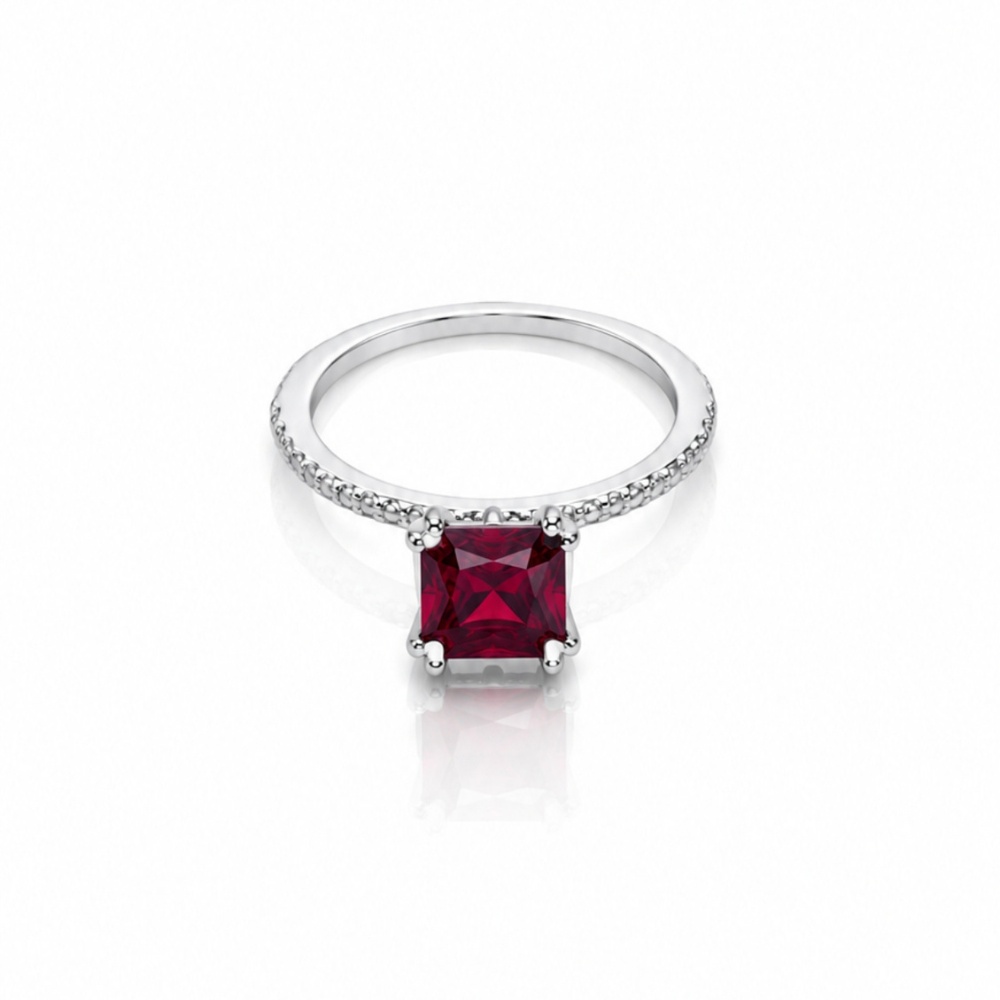 Royal Ruby CZ Ring 925 Silver