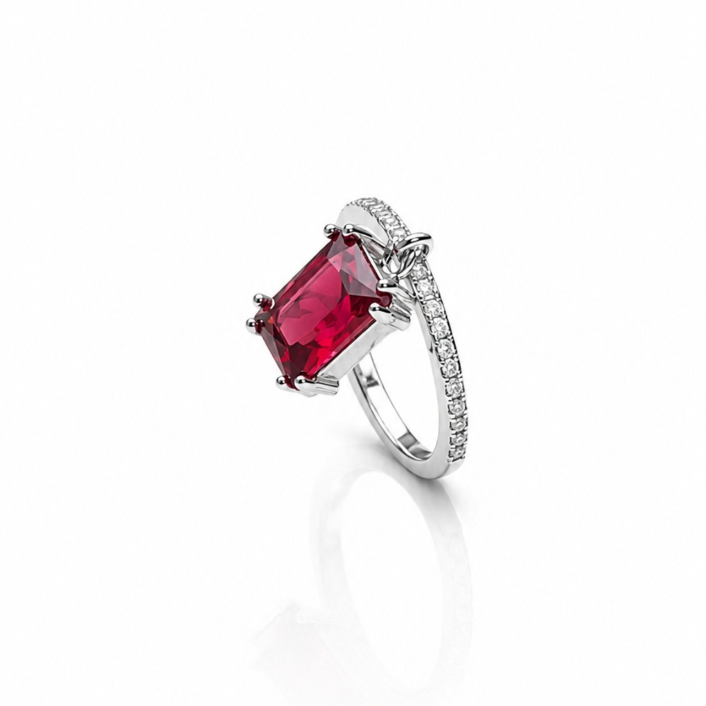 Royal Ruby CZ Ring 925 Silver