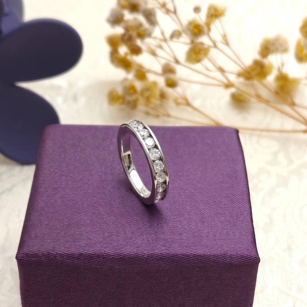 Timeless CZ Stone Band 925 Silver Ring