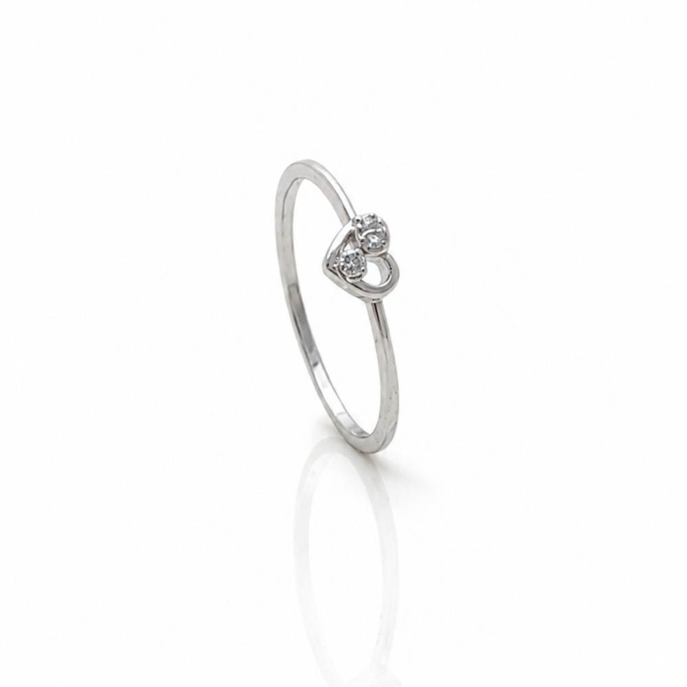 Tiny Heart Charm 925 Silver Ring