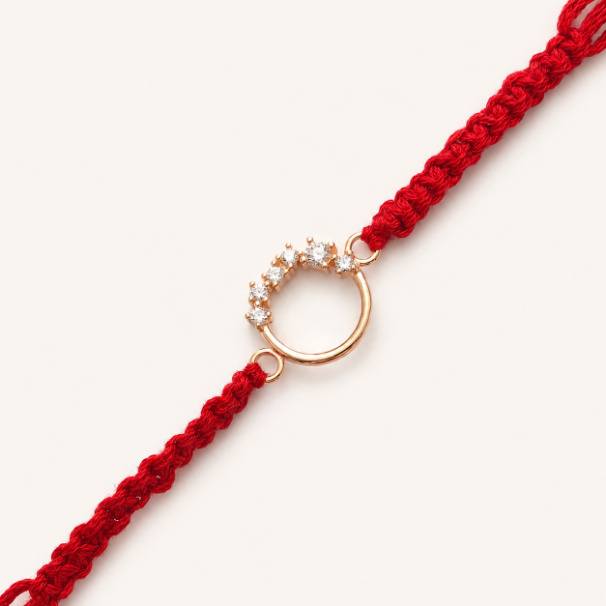 925 Silver CZ Circle Rakhi for Brother – Elegant Handcrafted Raksha Bandhan Rakhi