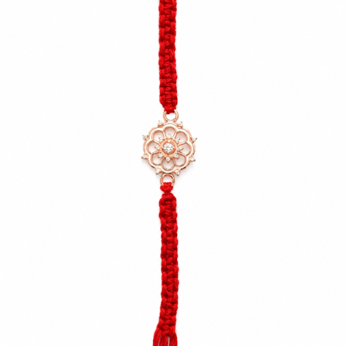 Radiant Floral Bloom 925 Sterling Silver Rakhi