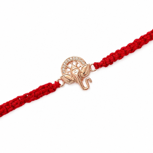 Divine Ganesha Halo 925 Sterling Silver Rakhi for Brother – Premium Designer Rakhi