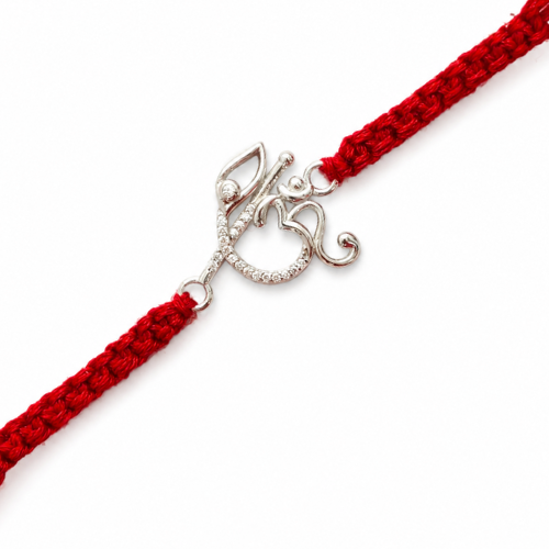 Divine Om Morpankh 925 Sterling Silver Rakhi for Brother – Premium Designer Rakhi