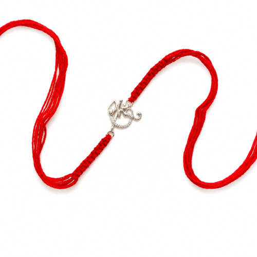 Divine Om Morpankh 925 Sterling Silver Rakhi for Brother – Premium Designer Rakhi
