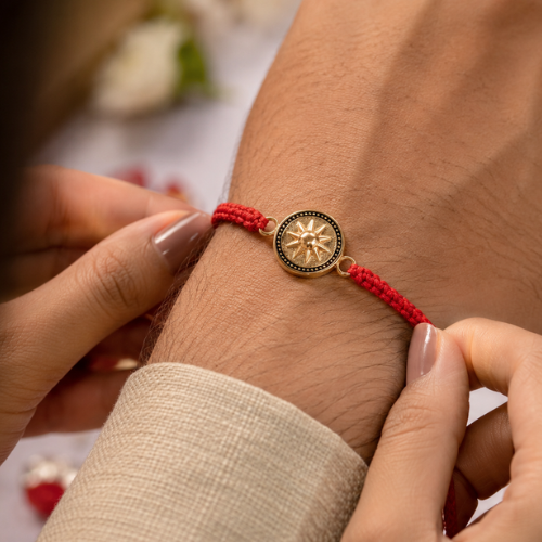 North Star 925 Sterling Silver Rakhi for Brother