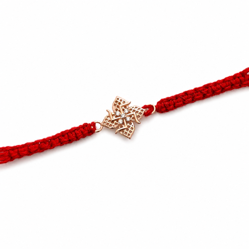 Divine Swastik Jali 925 Sterling Silver Rakhi for Brother – Premium Designer Rakhi