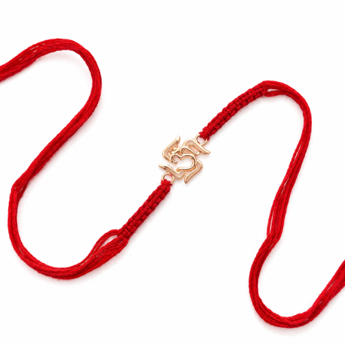Elegant Om Ganesh 925 Sterling Silver Rakhi