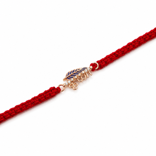 Premium Shree Morpankh Sterling Silver Rakhi