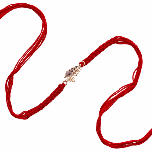 Premium Shree Morpankh Sterling Silver Rakhi