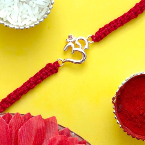 Spiritual Om Sterling Silver Rakhi