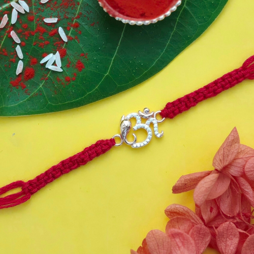 Spiritual Om Ganesha 925 Sterling Silver Rakhi