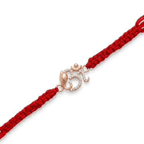 Spiritual Om Ganesha 925 Sterling Silver Rakhi