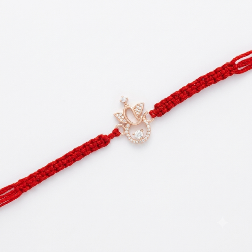 Minimal Lord Ganesha CZ 925 Sterling Silver Rakhi for Brother – Premium Designer Rakhi