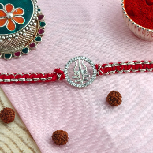 Heritage Trishul 925 Sterling Silver Rakhi for Brother