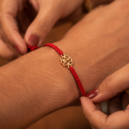 Auspicious Lord Ganesha 925 Sterling Silver Rakhi – Premium Rakshabandhan Collection